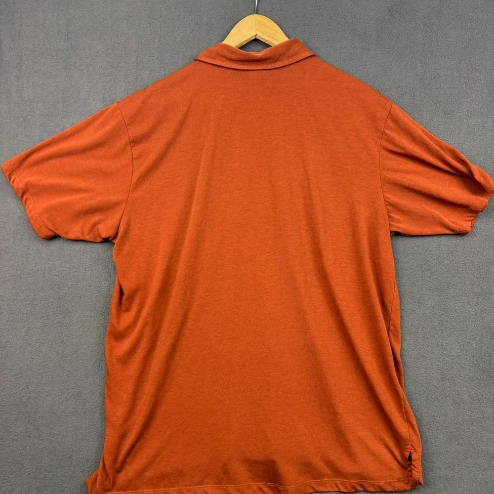 The North Face Polo Shirt Mens XL Burnt Orange Short Sleeve VaporWick Breathable